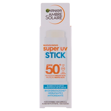 Garnier Ambre Solaire Super UV Stick SPF 50? Burro di Karitè 9 ml